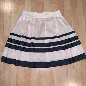 Anthropologie Odille Ivory and Grosgrain Four-If-By-Sea Skirt